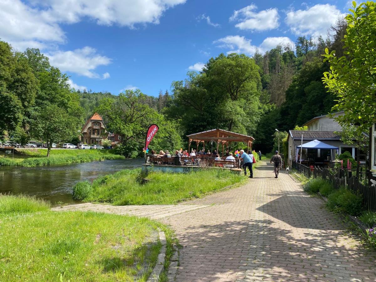 Pension Sternschnuppe, Treseburg Harz, Unmittelbar Am Wasser 탈레 외부 사진