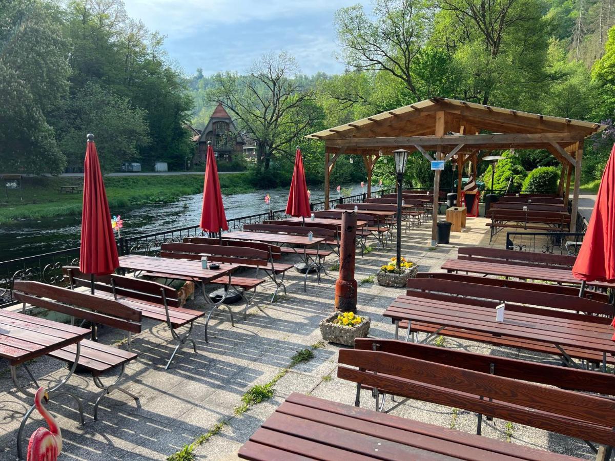 Pension Sternschnuppe, Treseburg Harz, Unmittelbar Am Wasser 탈레 외부 사진
