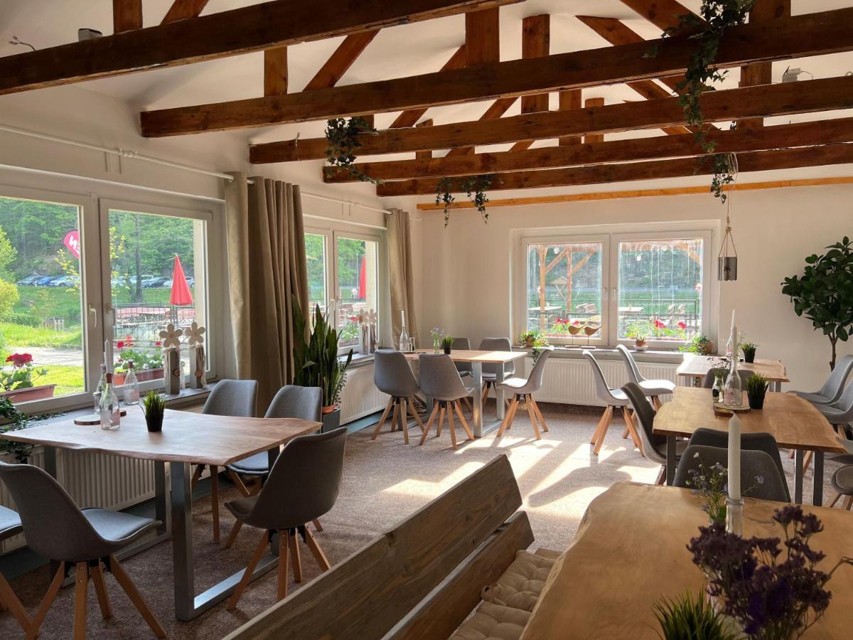 Pension Sternschnuppe, Treseburg Harz, Unmittelbar Am Wasser 탈레 외부 사진
